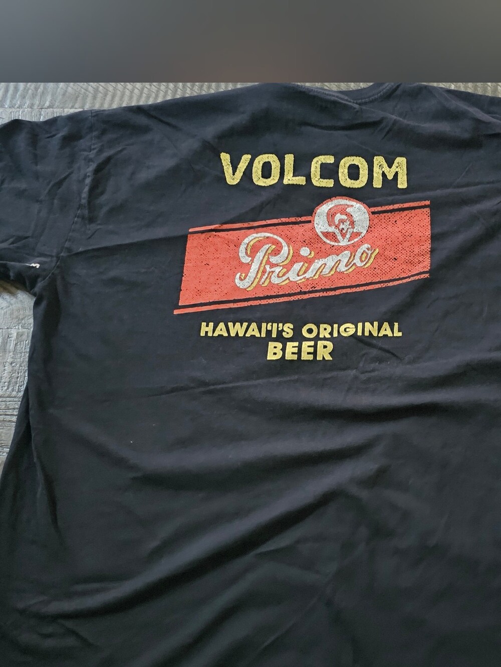 Volcom T Shirt Mens XL Black Primo Beer Hawaiis Original Surf Skate Graphic Tee